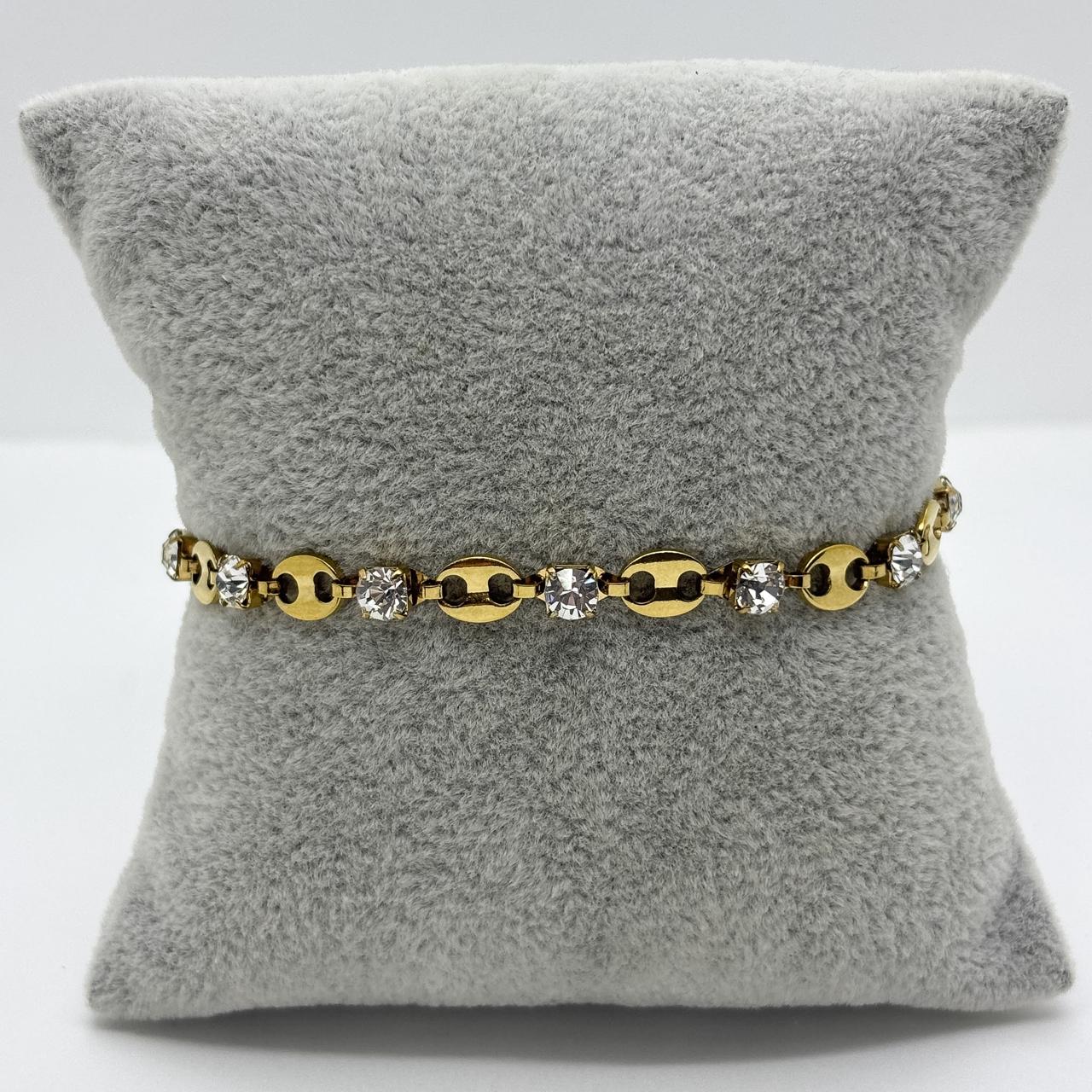 #PAL198 - Pulsera Acero Laminado 18k - LB035/