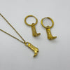 #JOL128 - Juego De Botas Vaqueras Acero Laminado 18k - LA040/