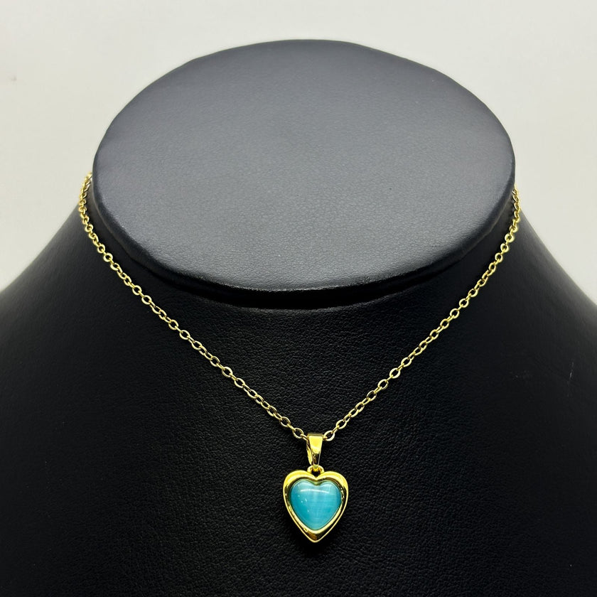 #GOL172 - Gargantilla De Corazón Acero Laminado 18k - LB020/