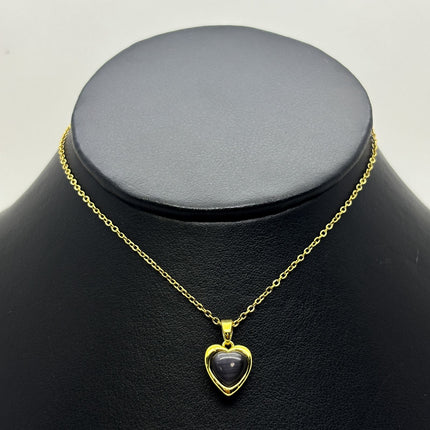 #GOL172 - Gargantilla De Corazón Acero Laminado 18k - LB020/