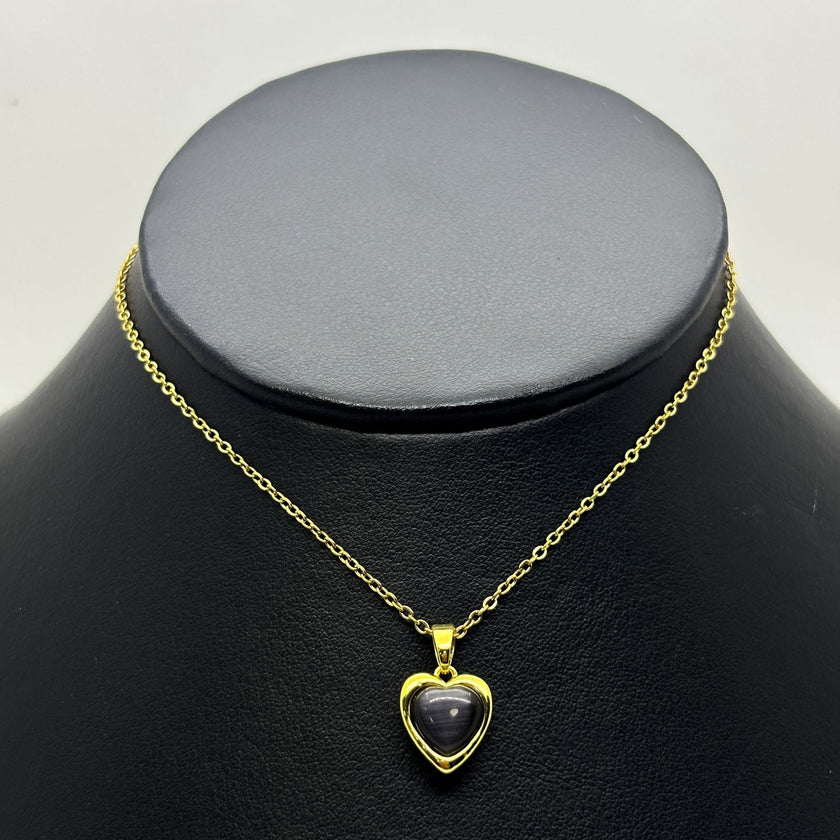 #GOL172 - Gargantilla De Corazón Acero Laminado 18k - LB020/