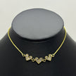 #GOL178 - Gargantilla De Corazones Oro Laminado 18k - LB025/