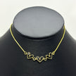 #GOL178 - Gargantilla De Corazones Oro Laminado 18k - LB025/