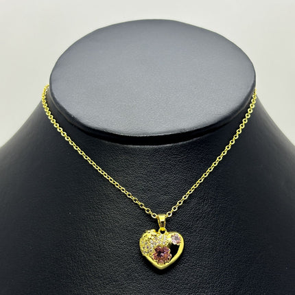 #GOL169 - Gargantilla De Corazón De Oro Laminado 18k - LA025/