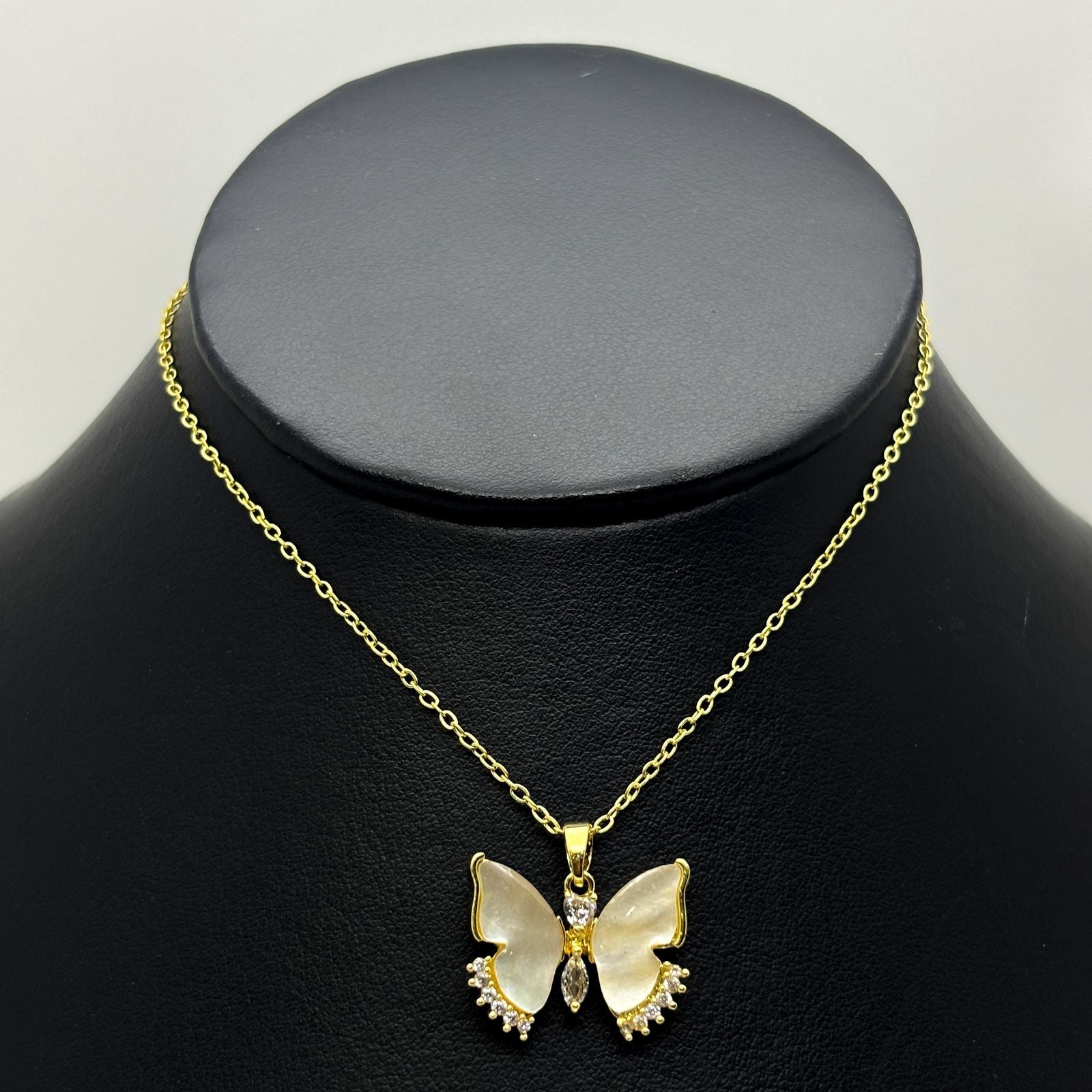 #GOL181 - Gargantilla De Mariposa Acero Laminado 18k - LB035/