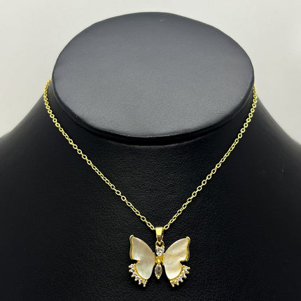 #GOL181 - Gargantilla De Mariposa Acero Laminado 18k - LB035/