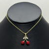 #GOL177 - Gargantilla De Cerezas Oro Laminado 18k - LB025/