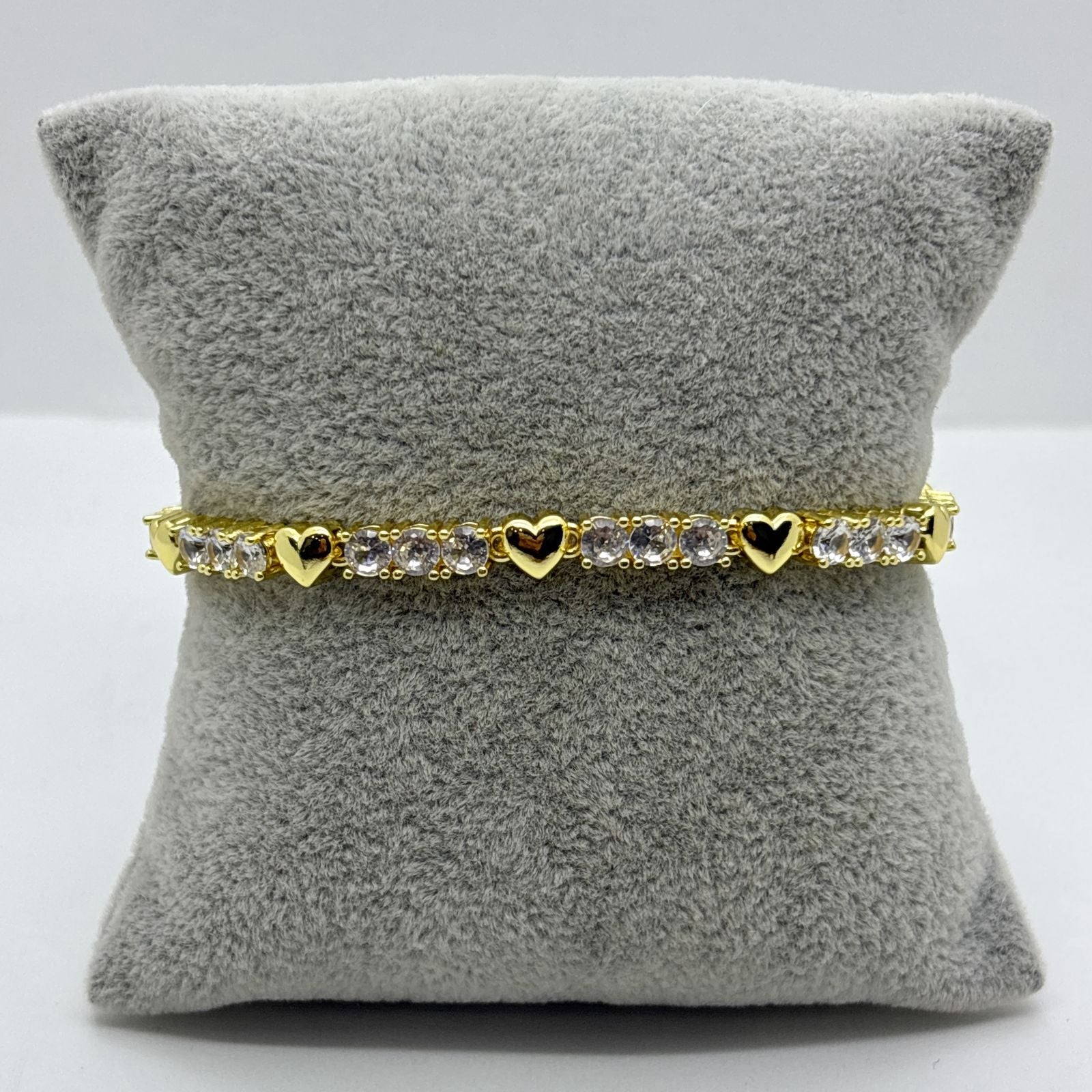 #PAL223 - Pulsera Con Corazones Oro Laminado 18k - LA060/