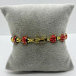 #PAL213 - Pulsera De Catarinas Oro Laminado 18k - LA060/