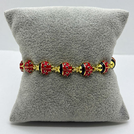 #PAL213 - Pulsera De Catarinas Oro Laminado 18k - LA060/
