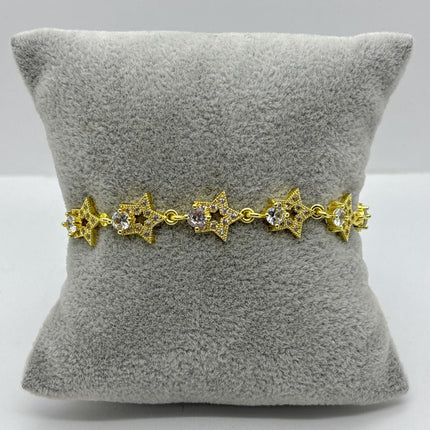 #PAL215 - Pulsera De Estrellas Oro Laminado 18k - LA065/