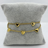 #PAL194 - Pulsera De Corazones De Oro Laminado 18k - LA030/