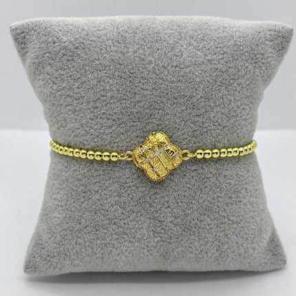 #PAL202 - Pulsera Trébol De Oro Laminado 18k - LB040/