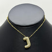 #GOL163 - Gargantilla De Letra Con Piedra Zirconia De Oro Laminado 18k - LB030/
