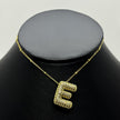 #GOL163 - Gargantilla De Letra Con Piedra Zirconia De Oro Laminado 18k - LB030/