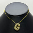 #GOL163 - Gargantilla De Letra Con Piedra Zirconia De Oro Laminado 18k - LB030/