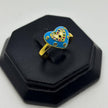 #AOL176 - Anillo De Corazón Esmaltado De Oro Laminado 18k - LA030/