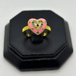 #AOL176 - Anillo De Corazón Esmaltado De Oro Laminado 18k - LA030/