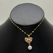 #GOL173 - Gargantilla De Corazon y Perla De Oro Laminado 18k - LA025/
