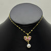 #GOL173 - Gargantilla De Corazon y Perla De Oro Laminado 18k - LA025/