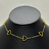 #GOL170 - Gargantilla De Corazones De Oro Laminado 18k - LA025/