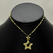 #GOL190 - Gargantilla De Estrella De Acero Laminado 18k - LA025/