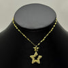 #GOL190 - Gargantilla De Estrella De Acero Laminado 18k - LA025/