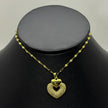 #GOL191 - Gargantilla Doble Corazón De Oro Laminado 18k - LA030/