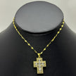 #GOL223 - Gargantilla De Cruz De Oro Laminado 18k - LB030/