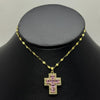 #GOL223 - Gargantilla De Cruz De Oro Laminado 18k - LB030/