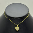 #GOL196 - Gargantilla De Corazón De Acero Laminado 18k - LB025/