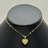#GOL196 - Gargantilla De Corazón De Acero Laminado 18k - LB025/