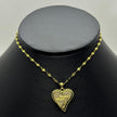 #GOL224 - Gargantilla De Corazones Con Piedra Zirconia De Acero Laminado 18k - LA025/