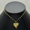 #GOL224 - Gargantilla De Corazones Con Piedra Zirconia De Acero Laminado 18k - LA025/