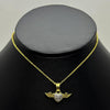 #GOL212 - Gargantilla De Corazón Con Alas De Oro Laminado 18k - LA025/