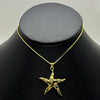 #GOL209 - Gargantilla De Estrella De Mar Con Piedra Zirconia De Oro Laminado 18k - LA030/