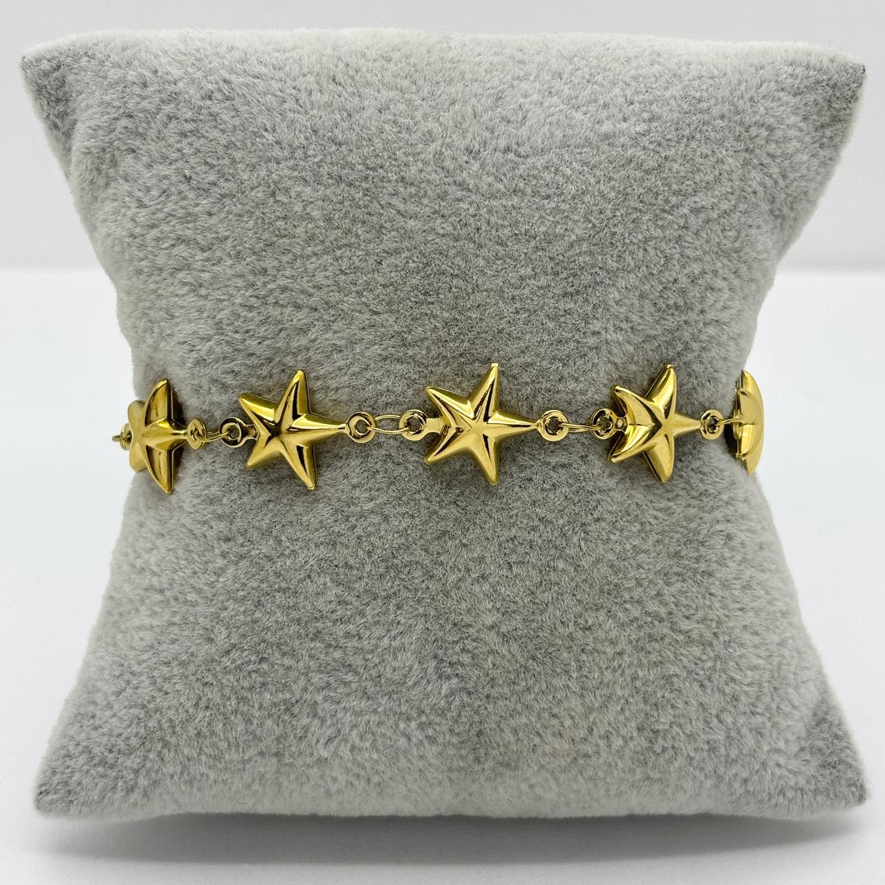 #PAL229 - Pulsera de Estrella De Acero Laminado 18k - LB030/