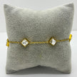 #PAL224 - Pulsera Con Cuadrados Acero Laminado 18k - LB035/