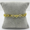 #PAL218 - Pulsera De Corazones De Oro Laminado 18k - LA065/