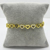 #PAL218 - Pulsera De Corazones De Oro Laminado 18k - LA065/