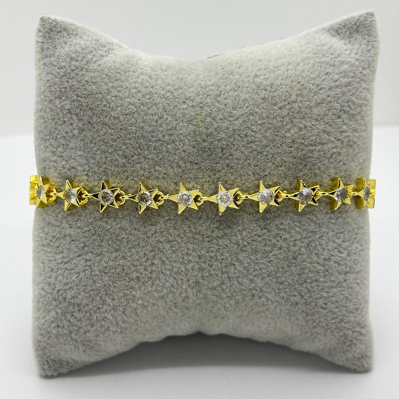 #PAL211 - Pulsera Estrellas Oro Laminado 18k - LB055/