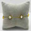 #PAL224 - Pulsera Con Cuadrados Acero Laminado 18k - LB035/