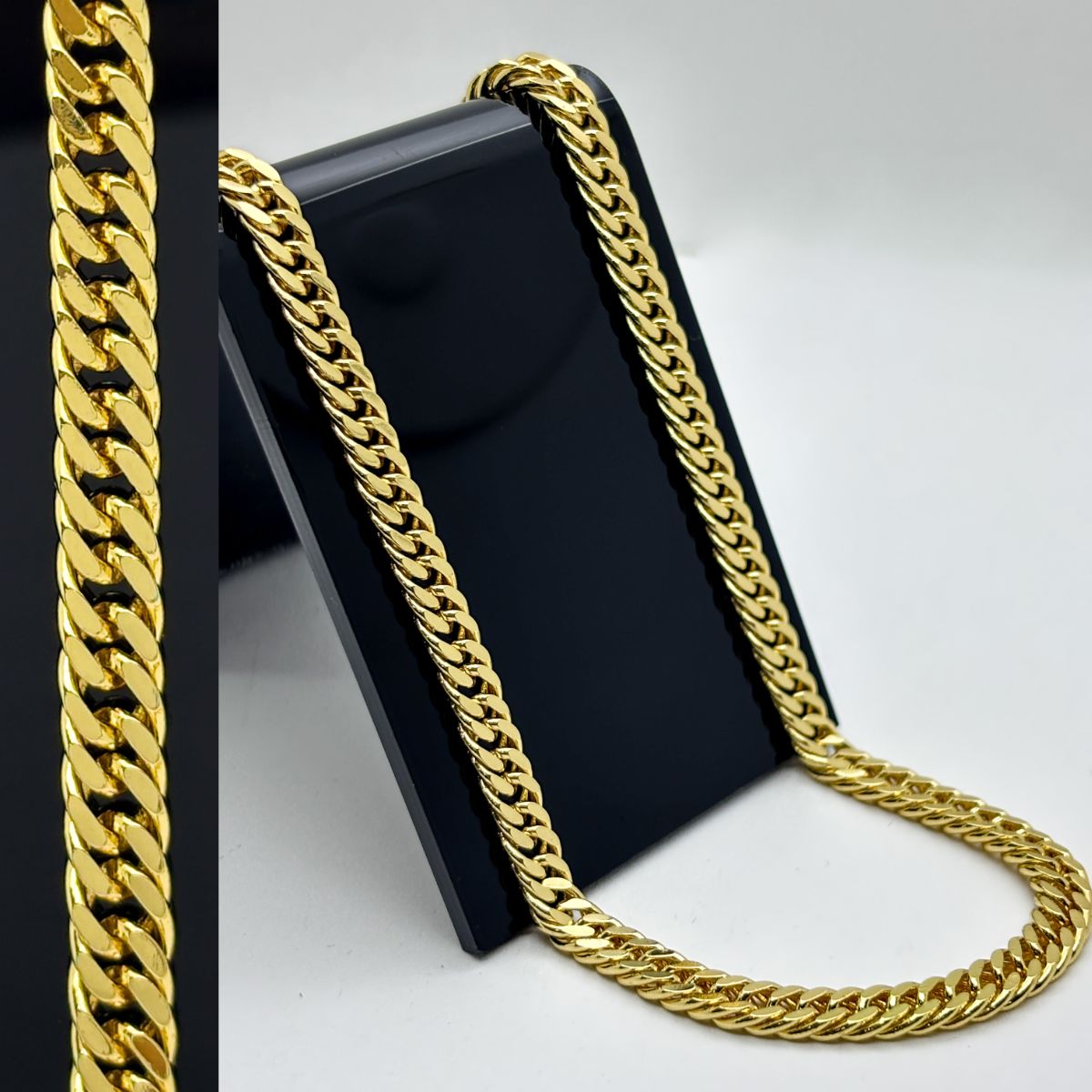 #COL129 - Cadena Cubana 5 mm De Oro Laminado 18k - LB050/