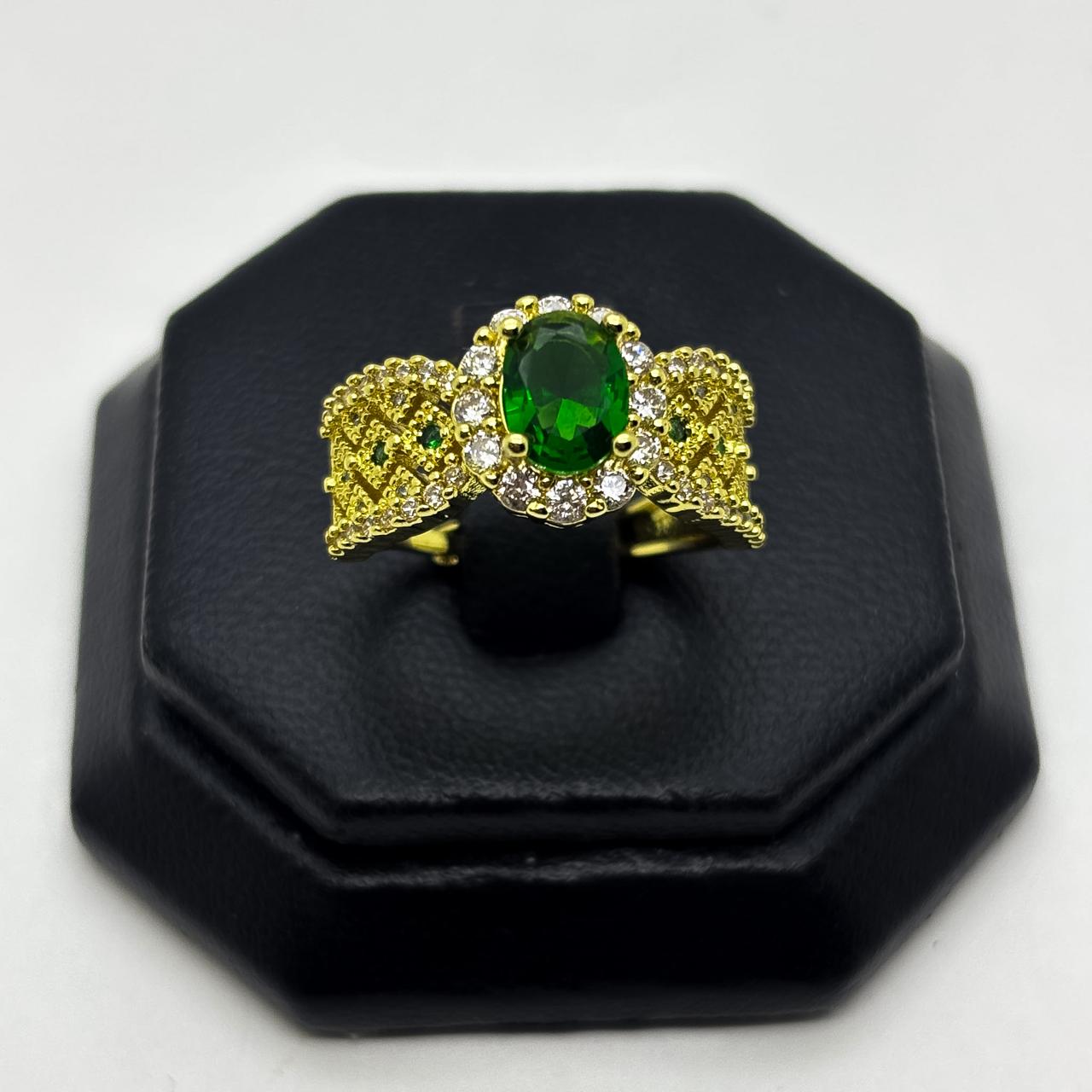 #AOL174 - Anillo Tipo Solitario Oro Laminado 18k - LA030/
