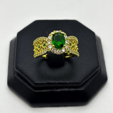 #AOL174 - Anillo Tipo Solitario Oro Laminado 18k - LA030/