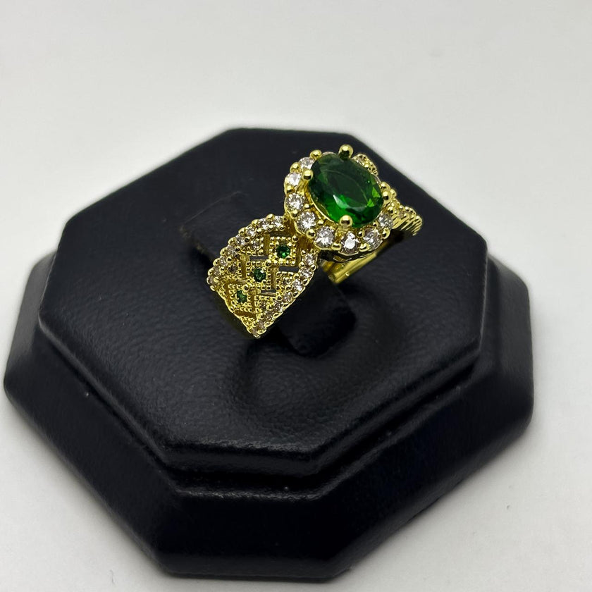 #AOL174 - Anillo Tipo Solitario Oro Laminado 18k - LA030/