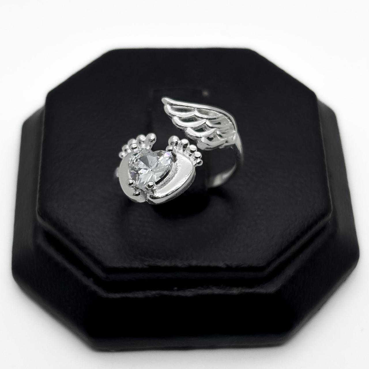 #AD488 - Anillo De Piecitos y Alas De Plata .925 - A11/2.3