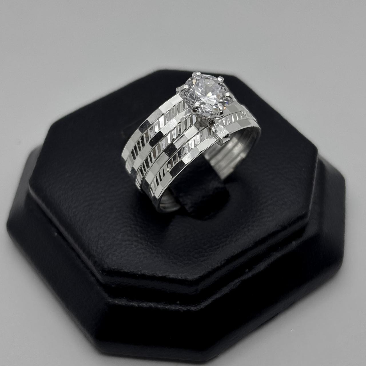 #AD490 - Anillo Semanario Solitario Plata .925 - A08/5.1