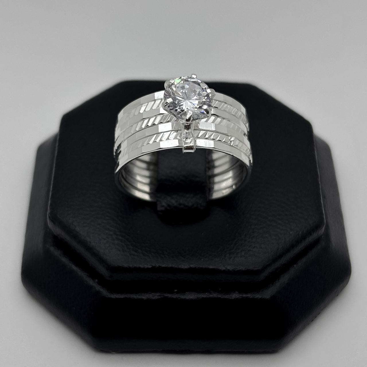 #AD490 - Anillo Semanario Solitario Plata .925 - A08/5.1