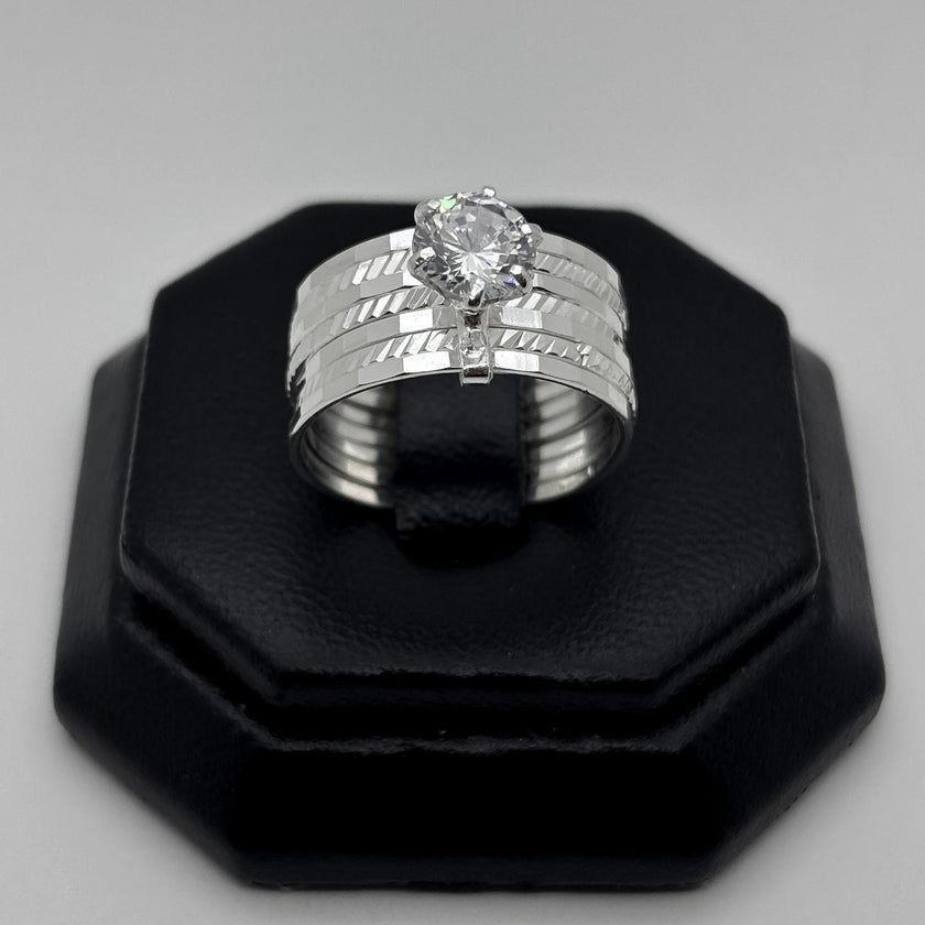 #AD490 - Anillo Semanario Solitario Plata .925 - A08/5.1